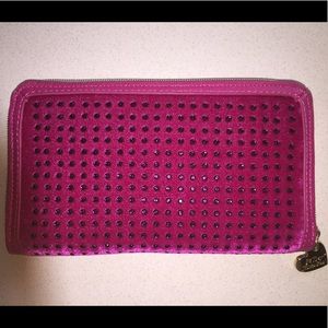 Betsey Johnson Hot Pink Rhinestone Wallet